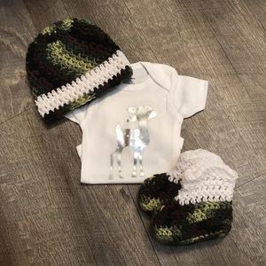Newborn Silver Deer Baby Girls Outfit Bundle Set